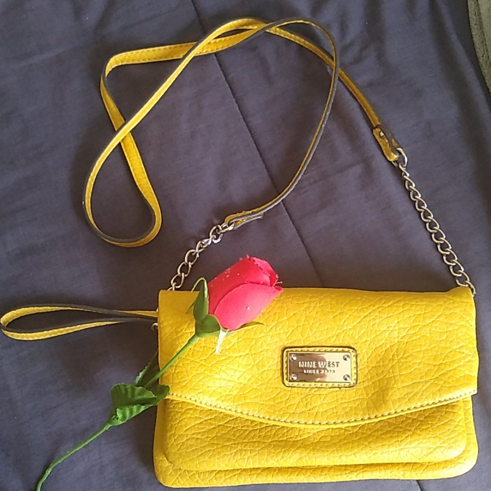 Yellow Nine West Purse Crossbody & Clutch Bag